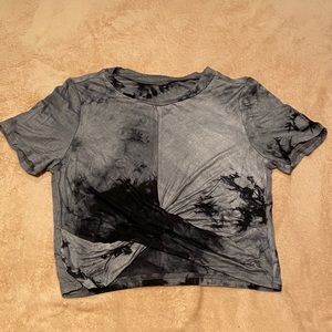 Tie dye twist front top